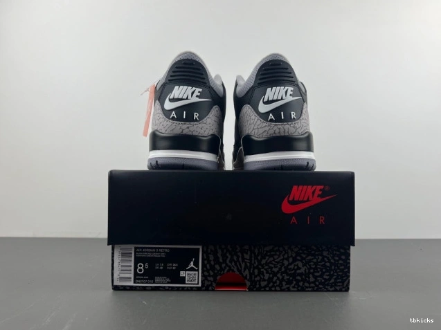Cheap TB 3 Black Jordan Cement Air DN3707-010 0630